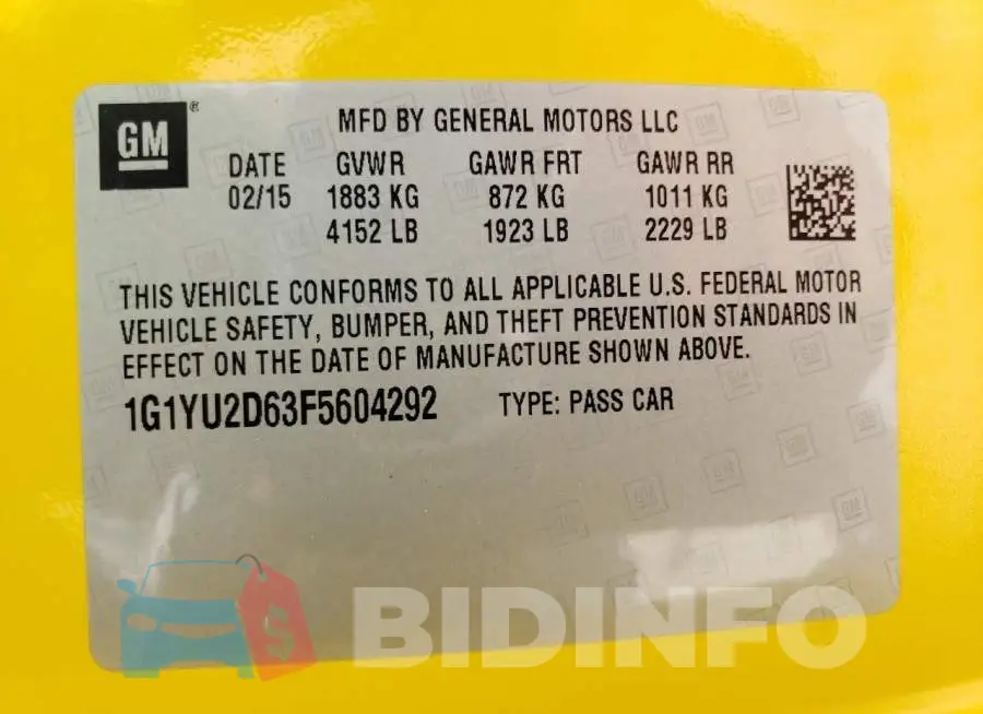 1G1YU2D63F5604292 Photo# 12