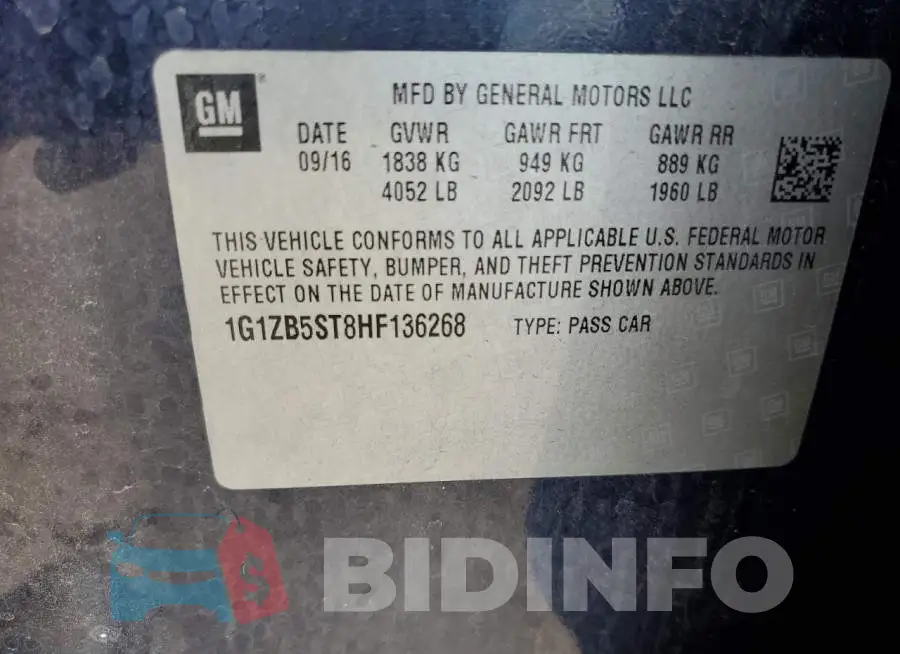 1G1ZB5ST8HF136268 Photo# 12
