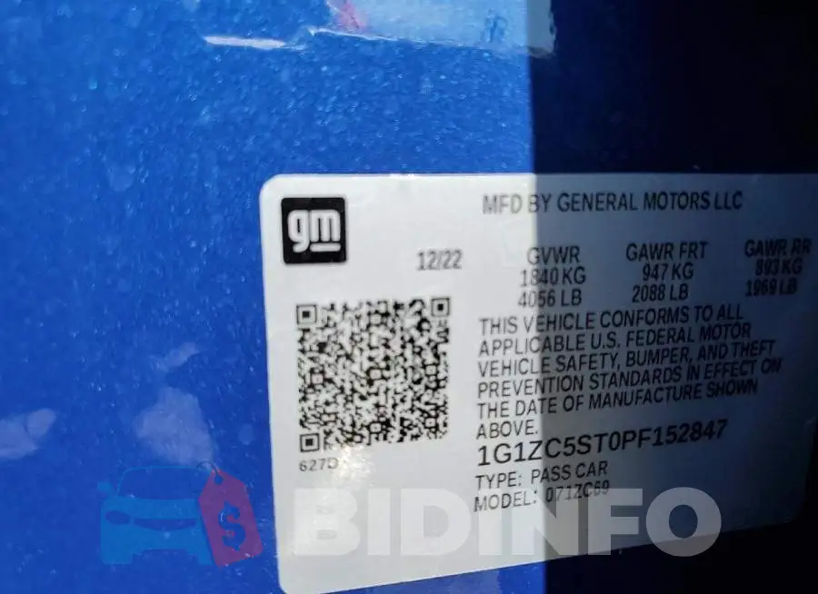 1G1ZC5ST0PF152847 Photo# 13