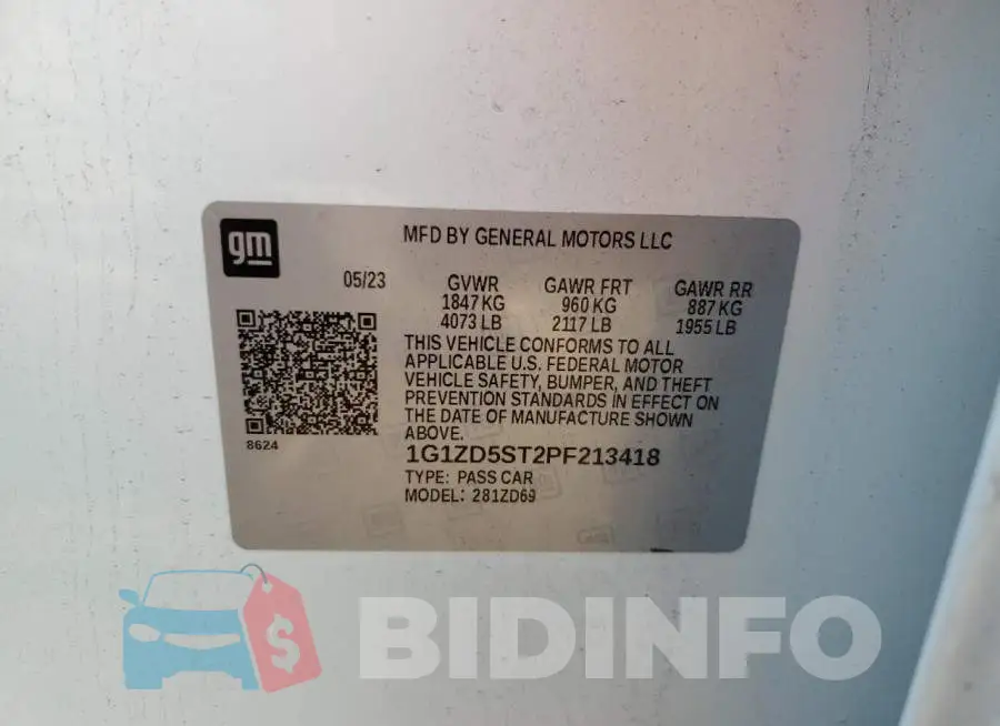 1G1ZD5ST2PF213418 Photo# 12