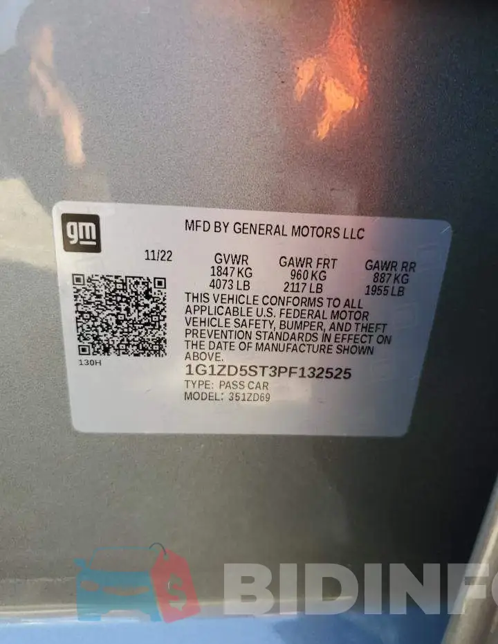 1G1ZD5ST3PF132525 Photo# 12
