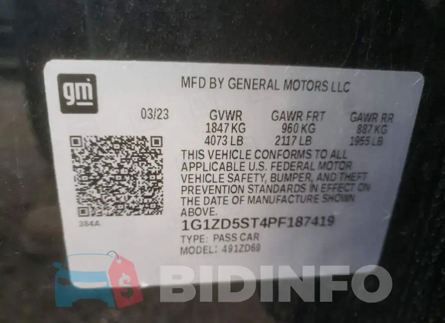 1G1ZD5ST4PF187419 Photo# 12