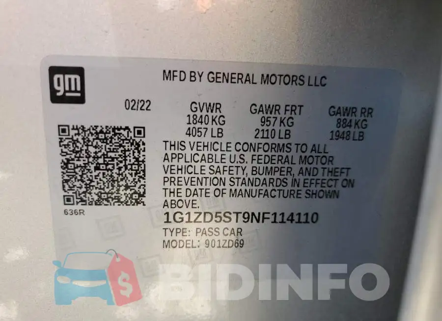 1G1ZD5ST9NF114110 Photo# 12