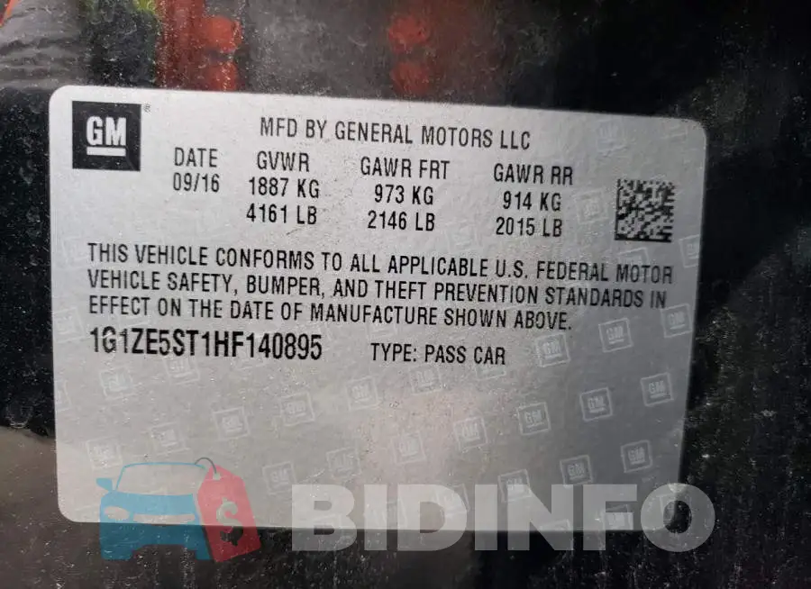 1G1ZE5ST1HF140895 Photo# 12