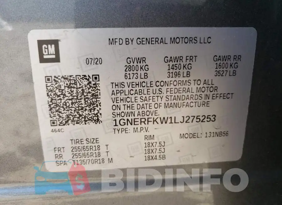 1GNERFKW1LJ275253 Photo# 13