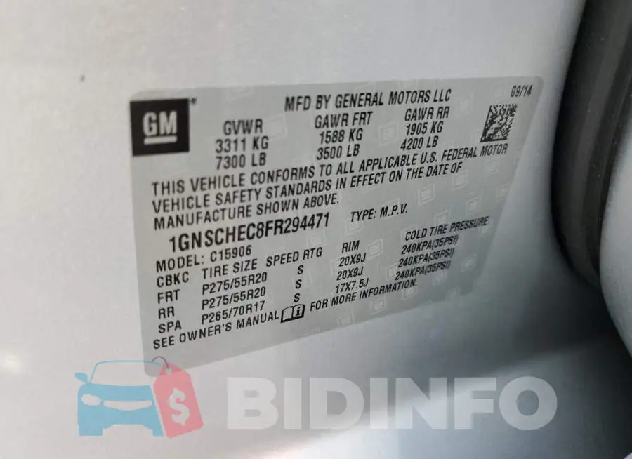 1GNSCHEC8FR294471 Photo# 14