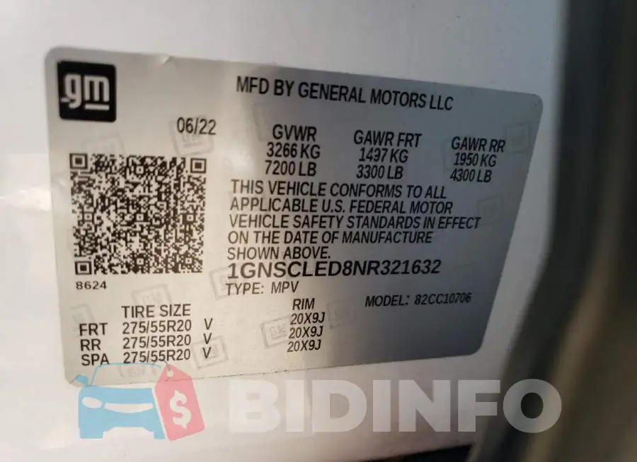 1GNSCLED8NR321632 Photo# 14