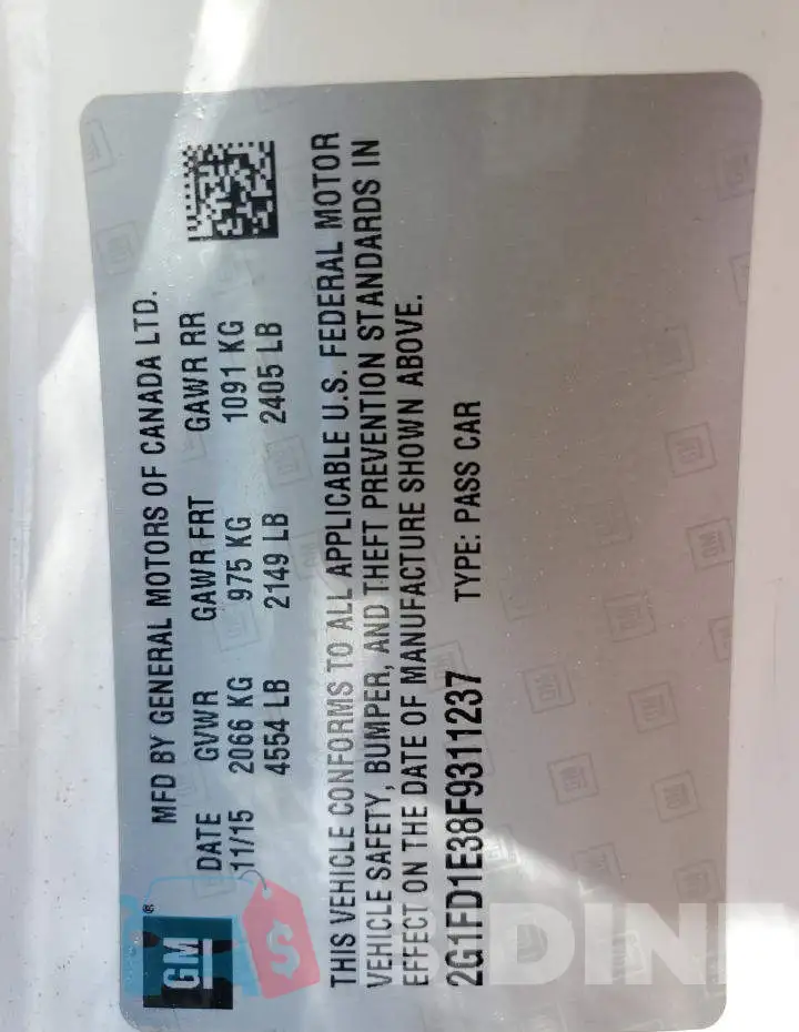2G1FD1E38F9311237 Photo# 12