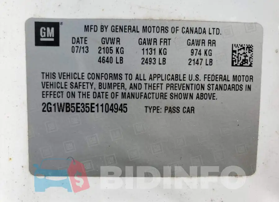 2G1WB5E35E1104945 Photo# 12