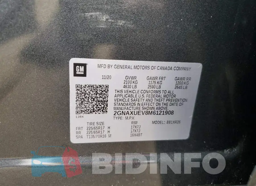2GNAXUEV8M6121908 Photo# 12