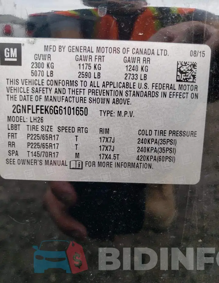 2GNFLFEK6G6101650 Photo# 14