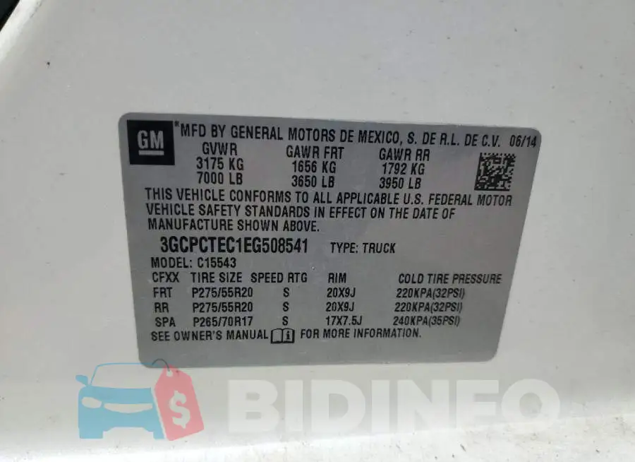 3GCPCTEC1EG508541 Photo# 13