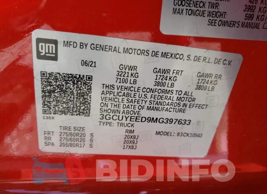 3GCUYEED9MG397633 Photo# 12