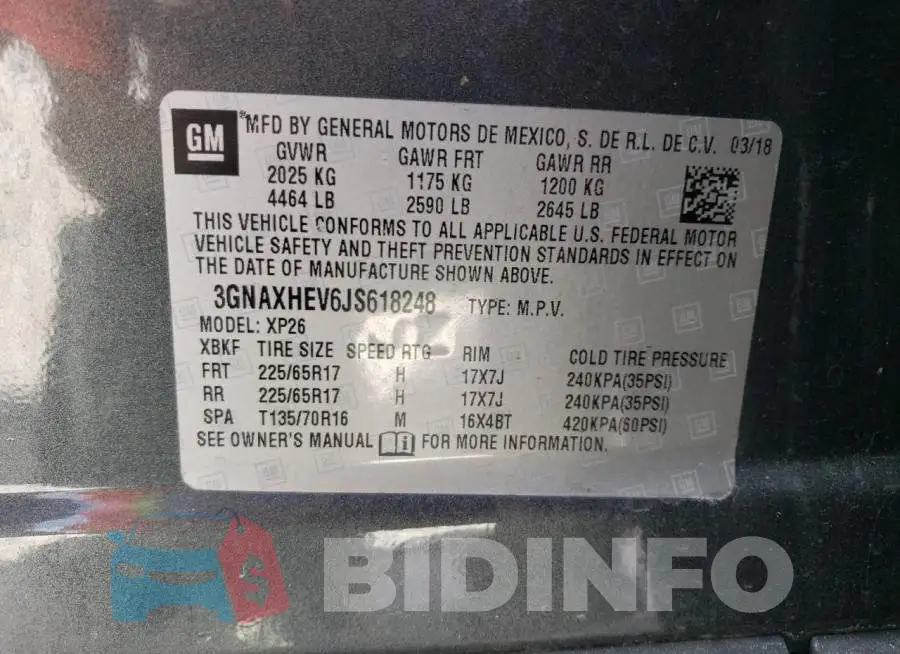 3GNAXHEV6JS618248 Photo# 13
