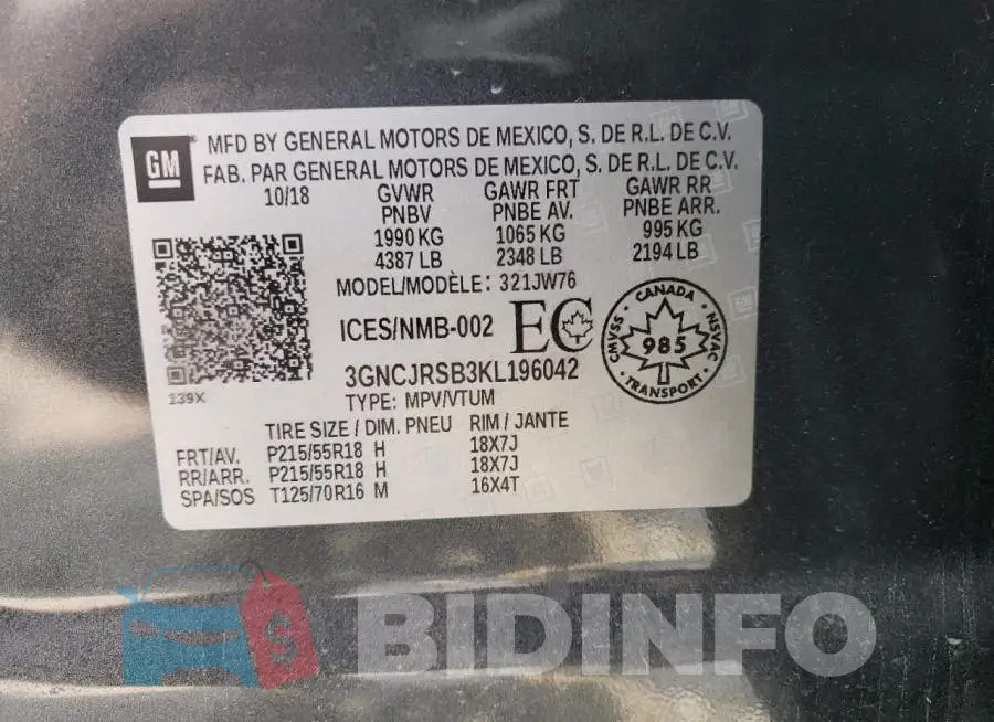 3GNCJRSB3KL196042 Photo# 13