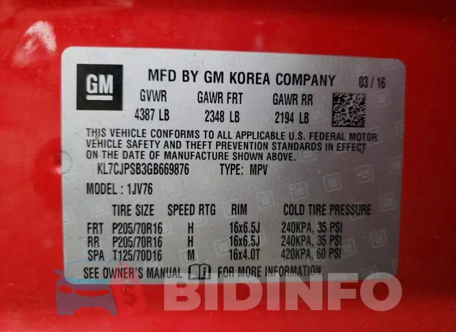 KL7CJPSB3GB669876 Photo# 13