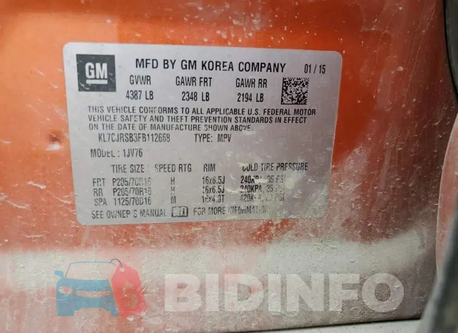 KL7CJRSB3FB112668 Photo# 13