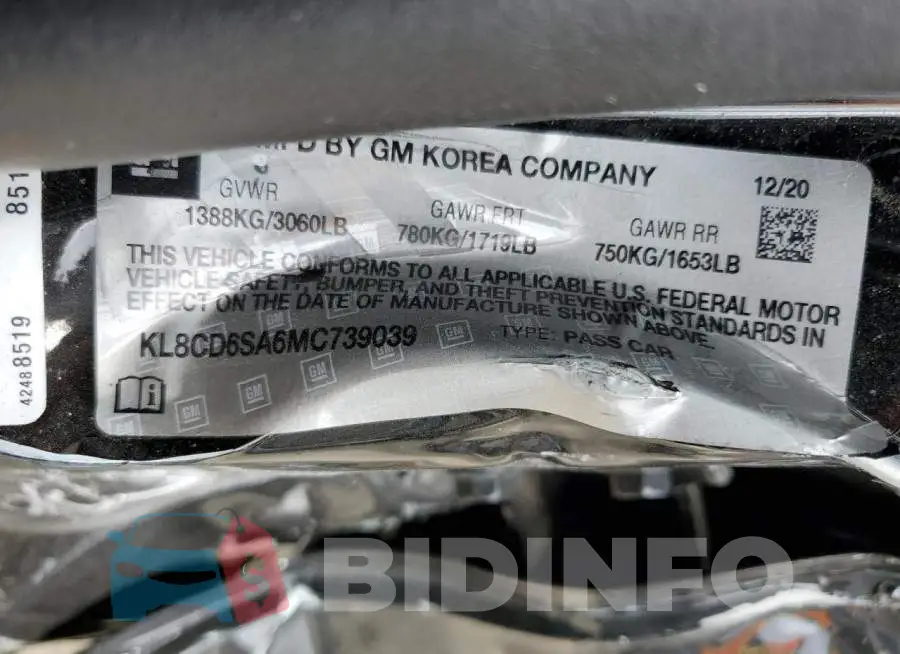 KL8CD6SA6MC739039 Photo# 12