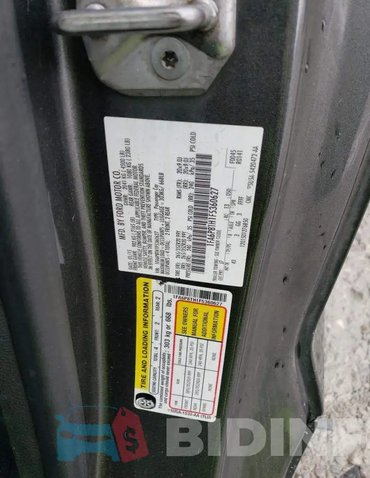 1FA6P8TH1F5360627 Photo# 12