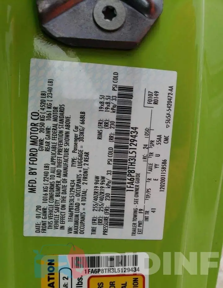 1FA6P8TH3L5129434 Photo# 13