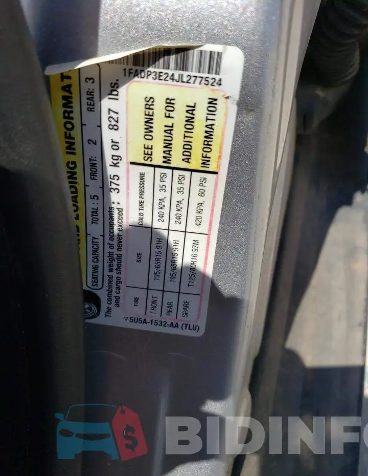 1FADP3E24JL277524 Photo# 12