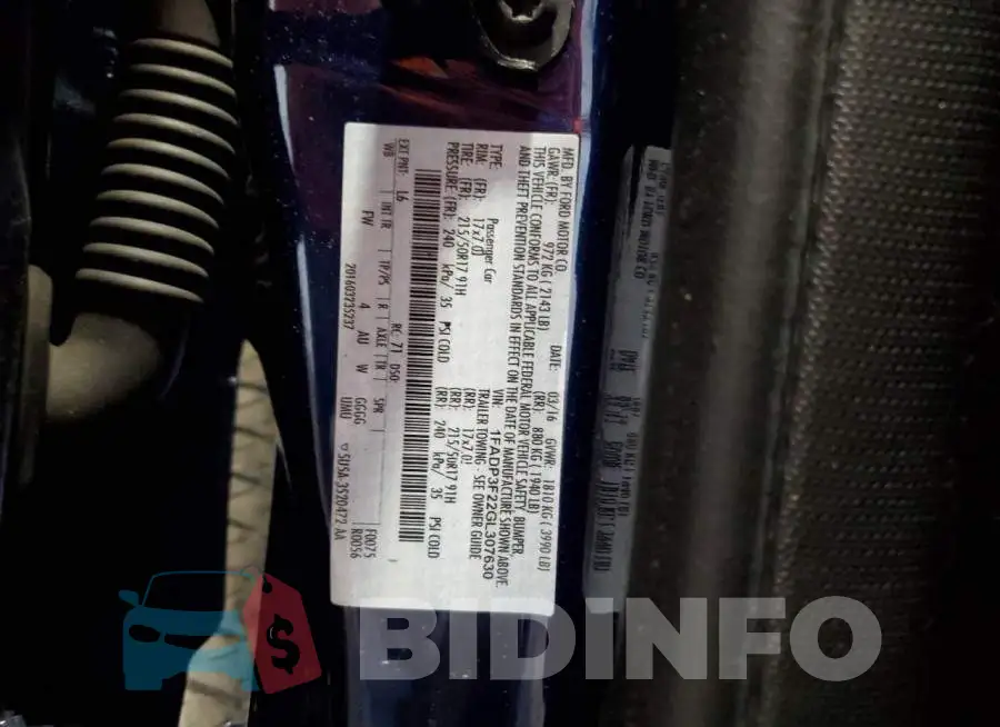 1FADP3F22GL307630 Photo# 13