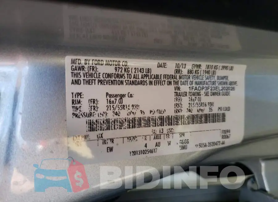 1FADP3F23EL202026 Photo# 12