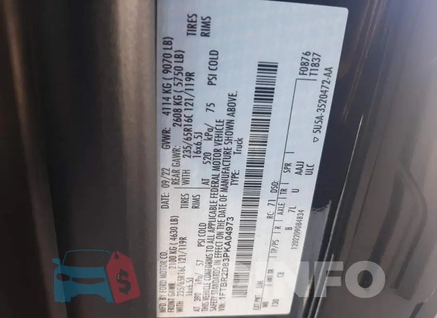 1FTBR2D83PKA04973 Photo# 13