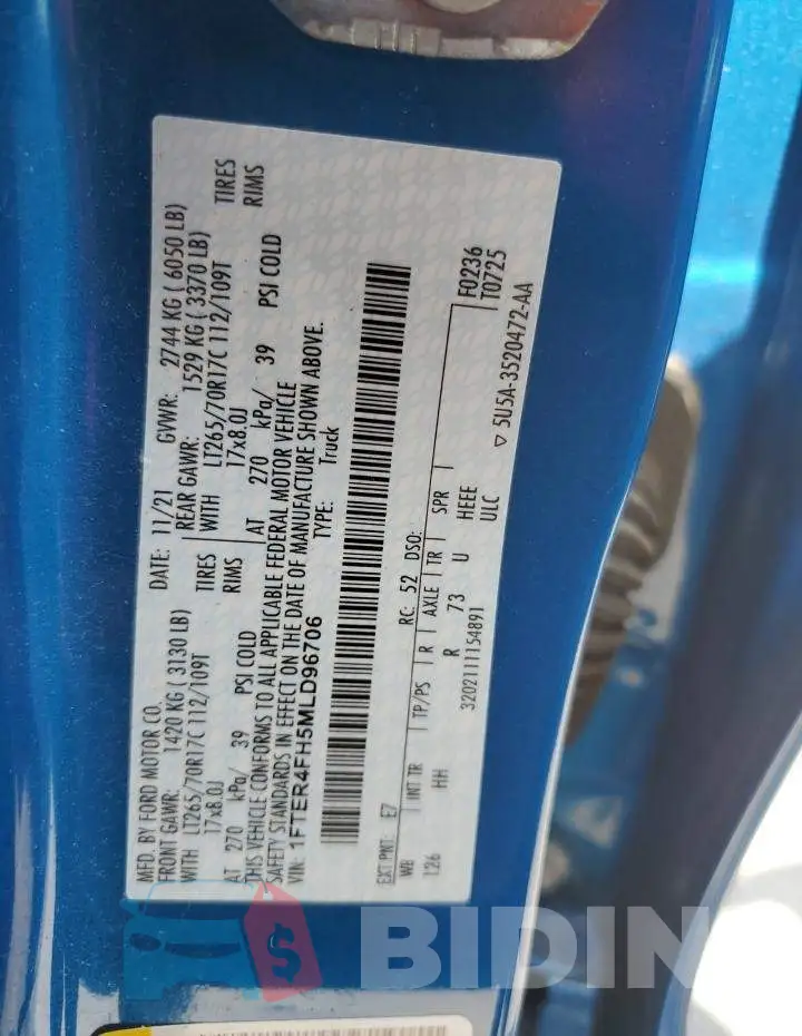 1FTER4FH5MLD96706 Photo# 12
