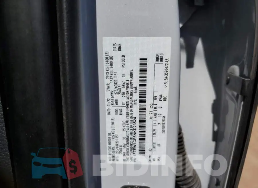 1FTEW1CP5NKD23524 Photo# 12