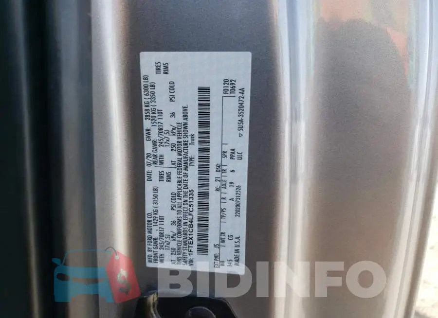 1FTEX1CB4LFC51335 Photo# 12