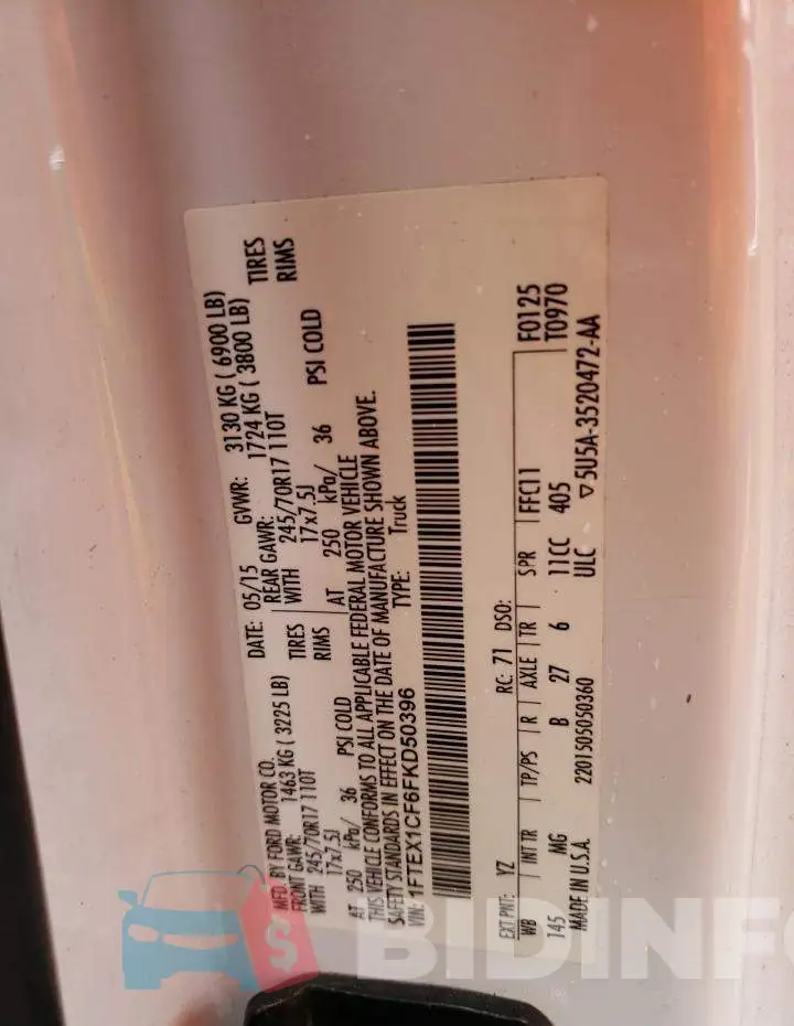 1FTEX1CF6FKD50396 Photo# 12