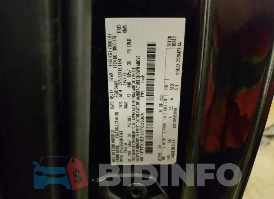 1FTFX1EF3HFC35364 Photo# 12
