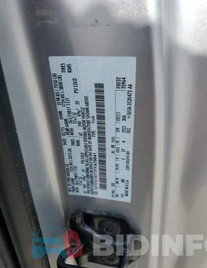 1FTFX1EF7FFA78841 Photo# 12