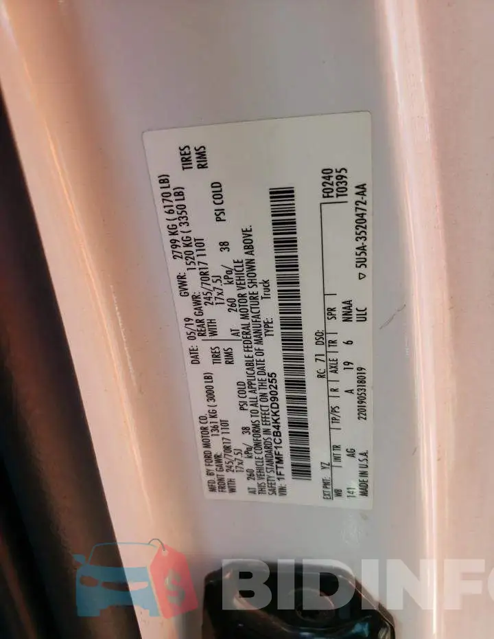 1FTMF1CB4KKD90255 Photo# 12
