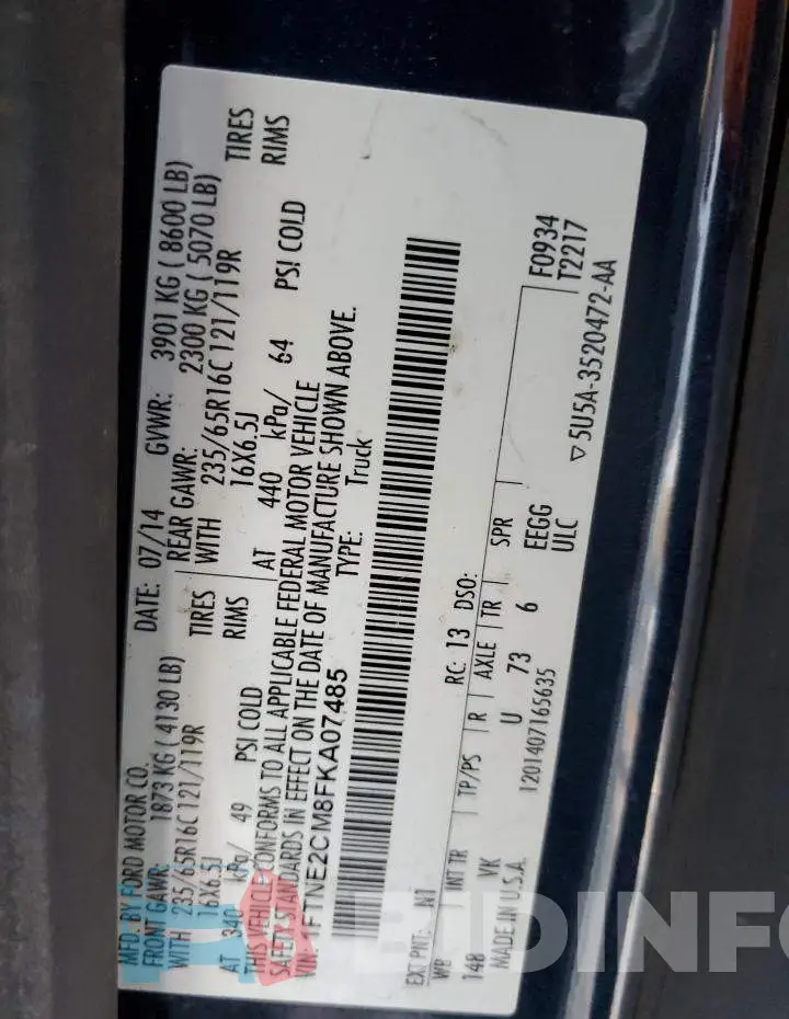 1FTNE2CM8FKA07485 Photo# 13