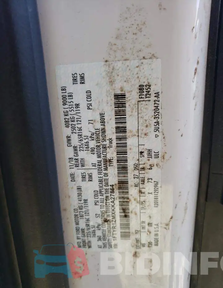 1FTYR1ZMXKKA27864 Photo# 12