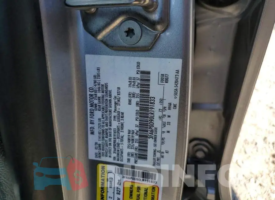 3FA6P0D90LR191833 Photo# 12