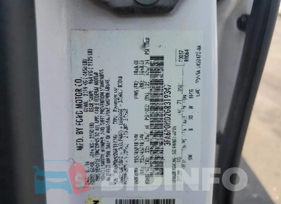 3FA6P0HD2GR319347 Photo# 12