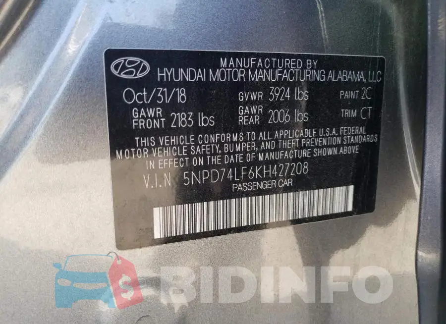 5NPD74LF6KH427208 Photo# 12