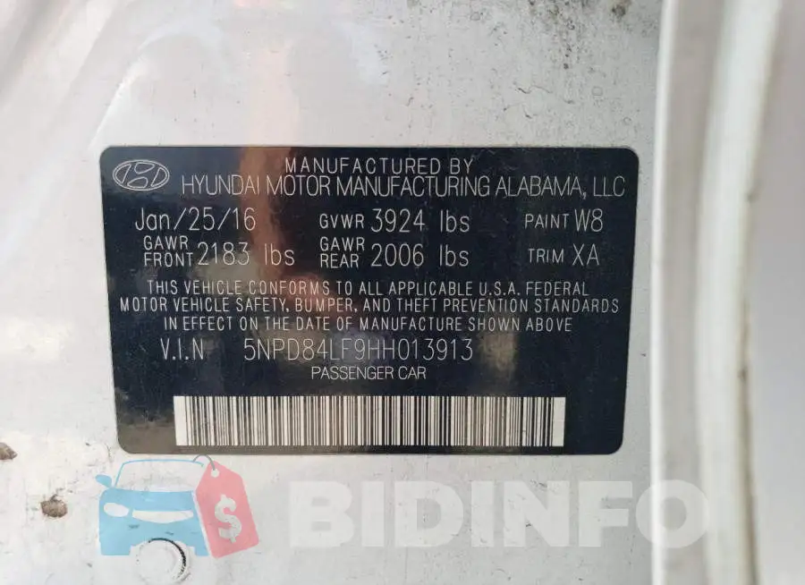 5NPD84LF9HH013913 Photo# 12