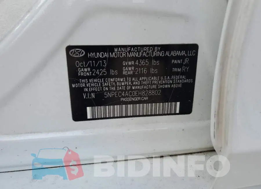5NPEC4AC0EH828802 Photo# 12