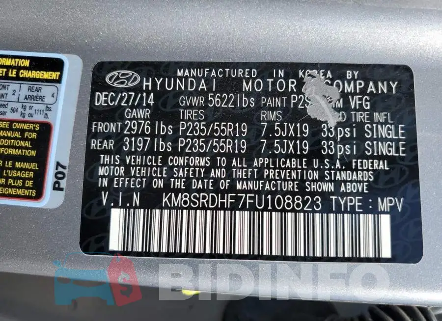 KM8SRDHF7FU108823 Photo# 13