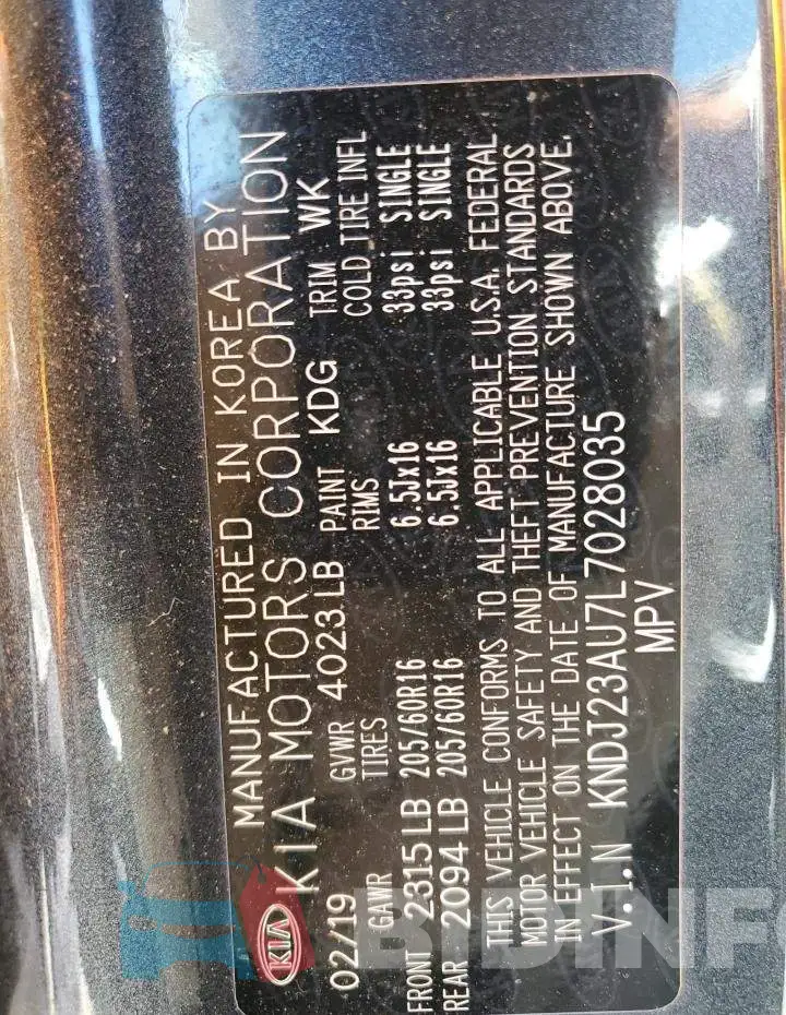 KNDJ23AU7L7028035 Photo# 14