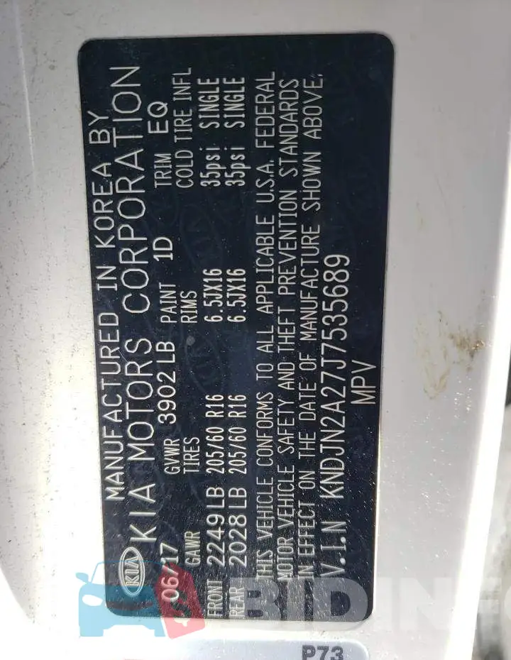 KNDJN2A27J7535689 Photo# 12