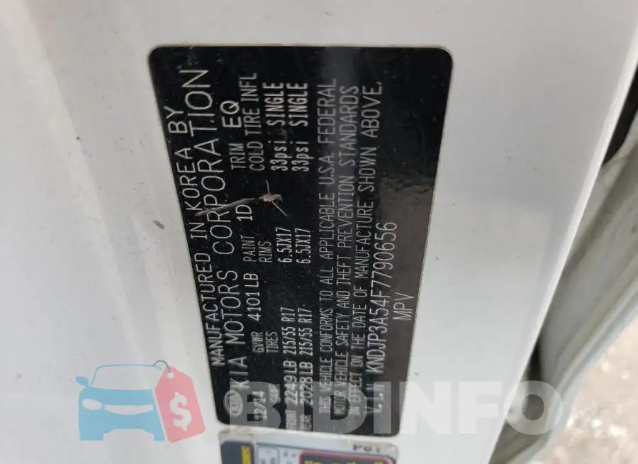KNDJP3A54F7790656 Photo# 12