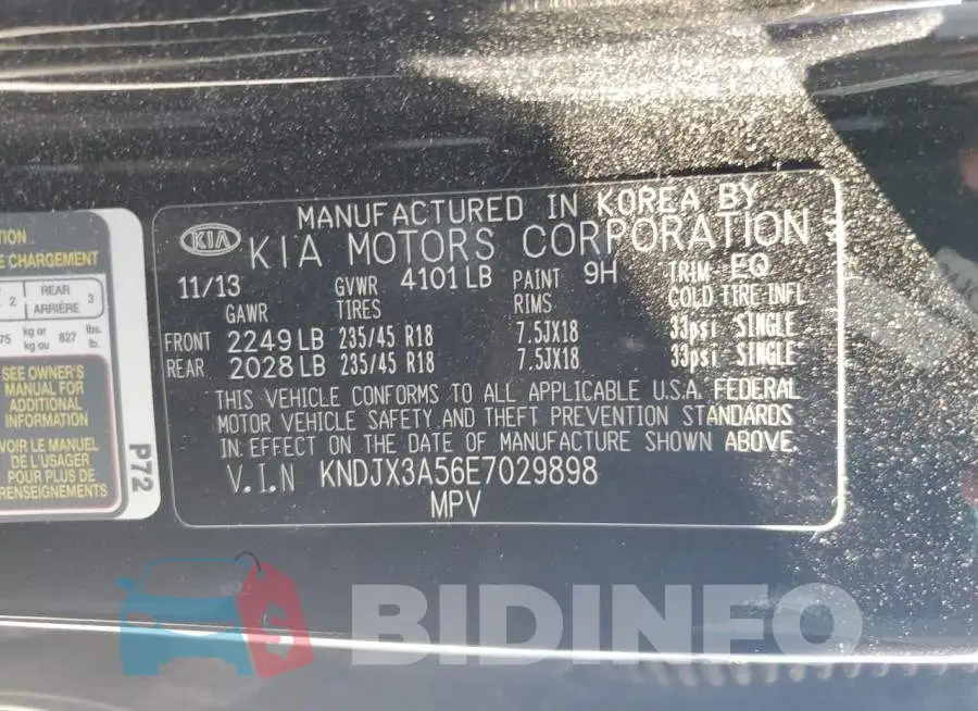 KNDJX3A56E7029898 Photo# 12