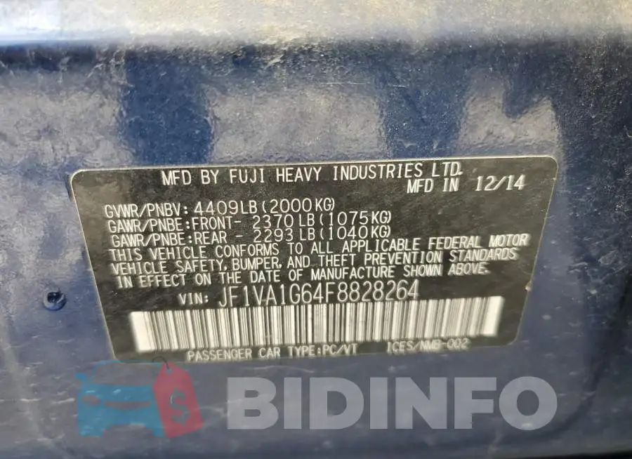 JF1VA1G64F8828264 Photo# 12