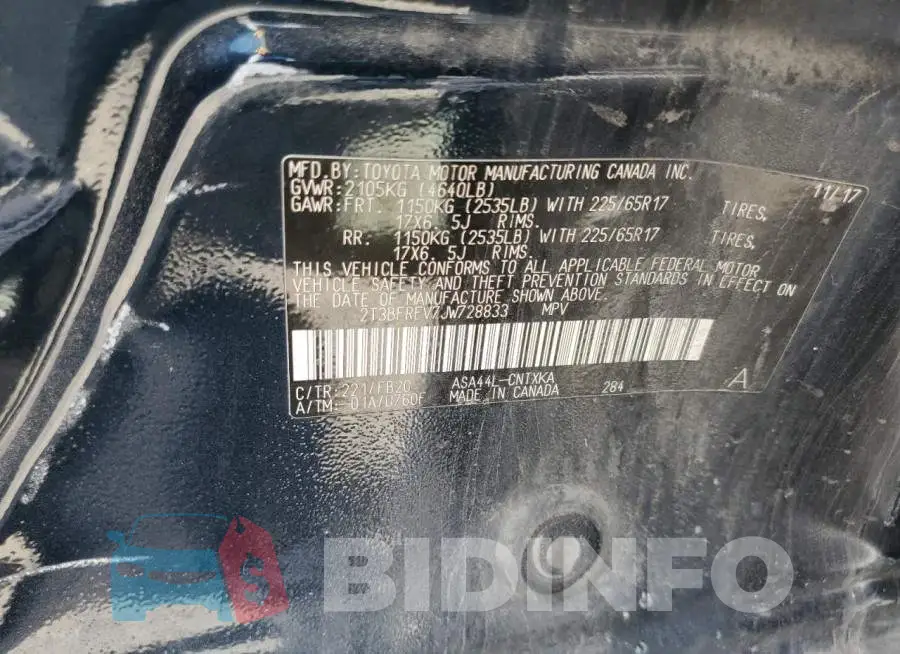 2T3BFREV7JW728833 Photo# 12