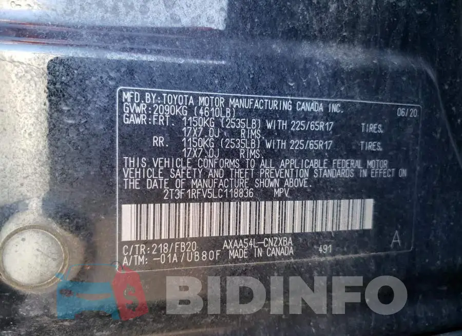 2T3F1RFV5LC118836 Photo# 13